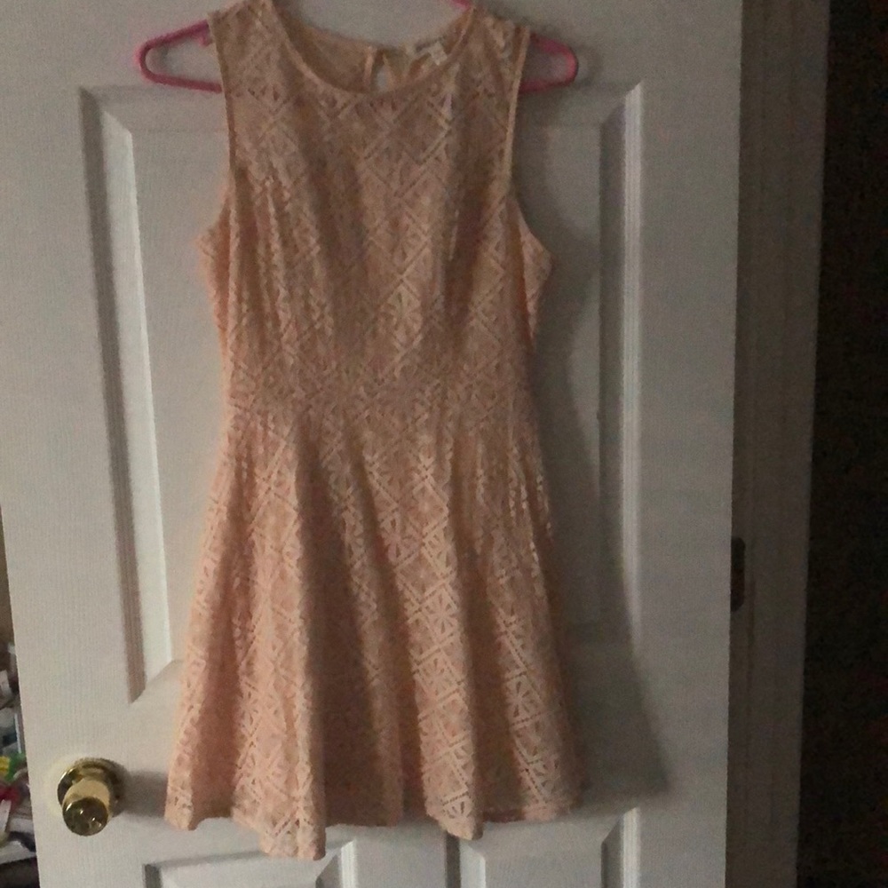 Short peach dress